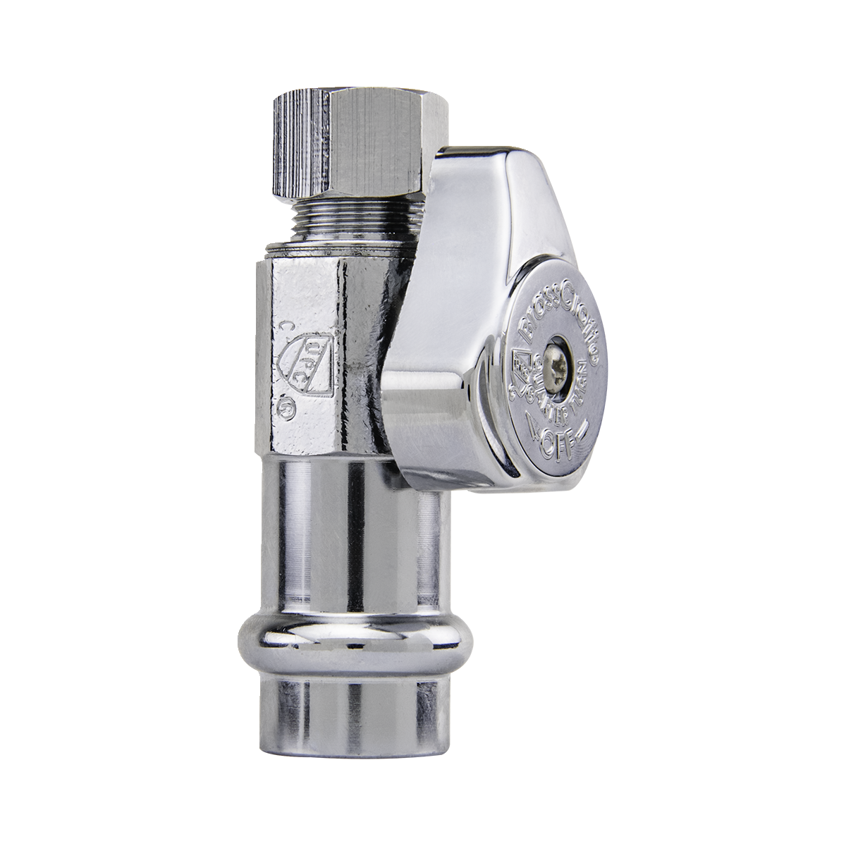 1/2 in. Nom Press Connect with 3/8 in. O.D. Comp Straight Stop BrassCraft